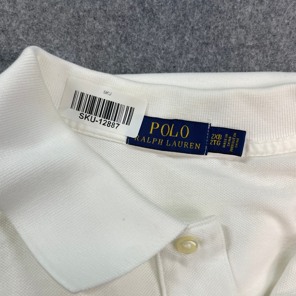 Polo Ralph Lauren Mens Polo Shirt 2XB White Short Sleeve - Picture 13 of 13